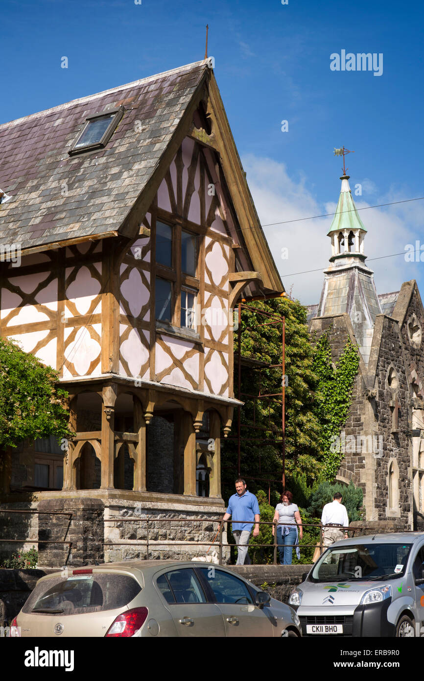 Wales, Carmarthenshire, Llandeilo, Carmarthen Street, half timbered