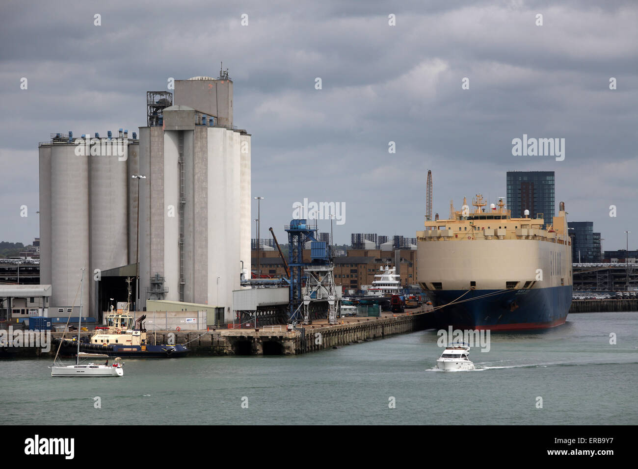 Dock Head in Southampton port and docks Stock Photo