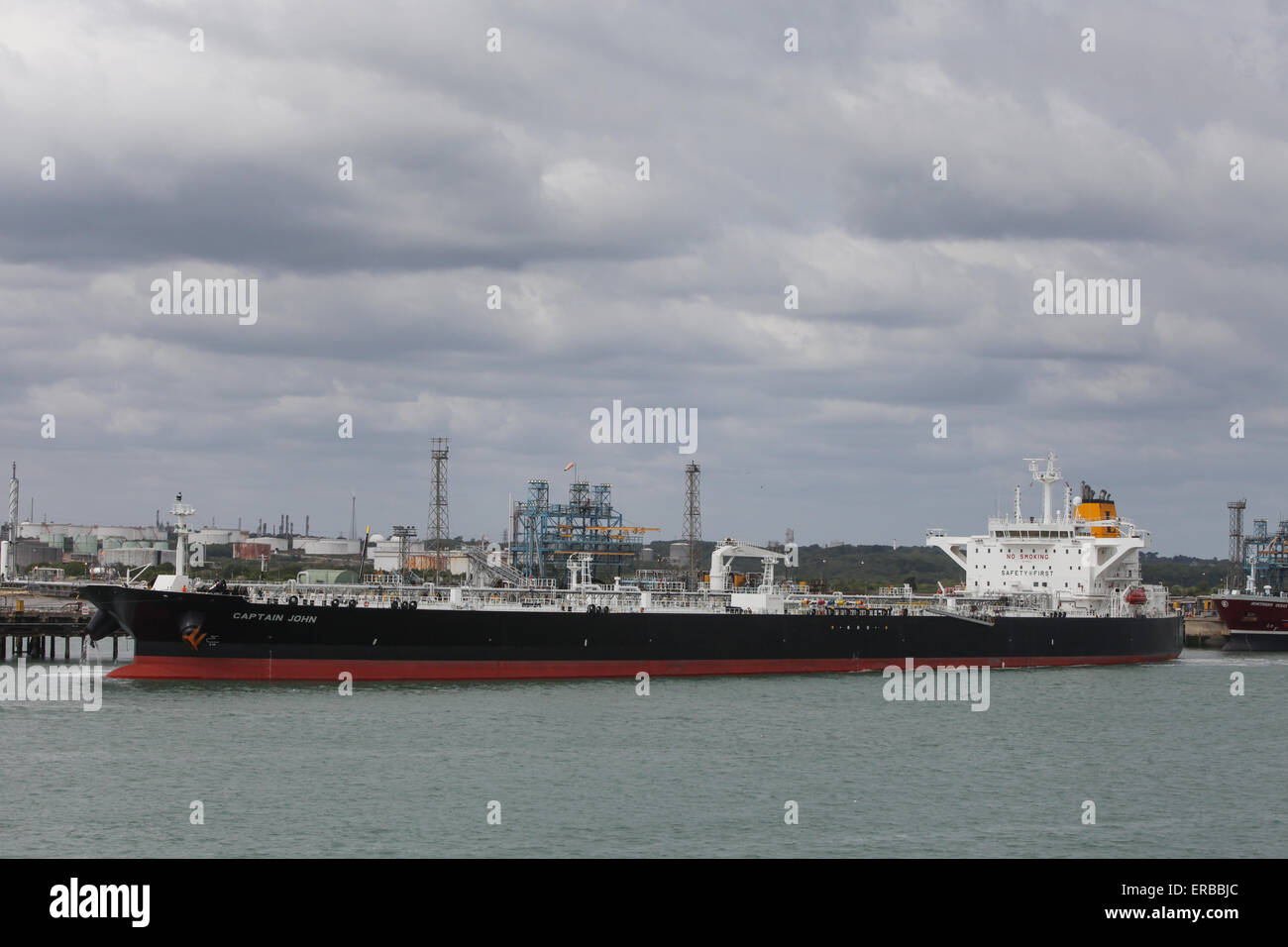 Captain John Oil tanker ship pictured at Fawley Refinery near