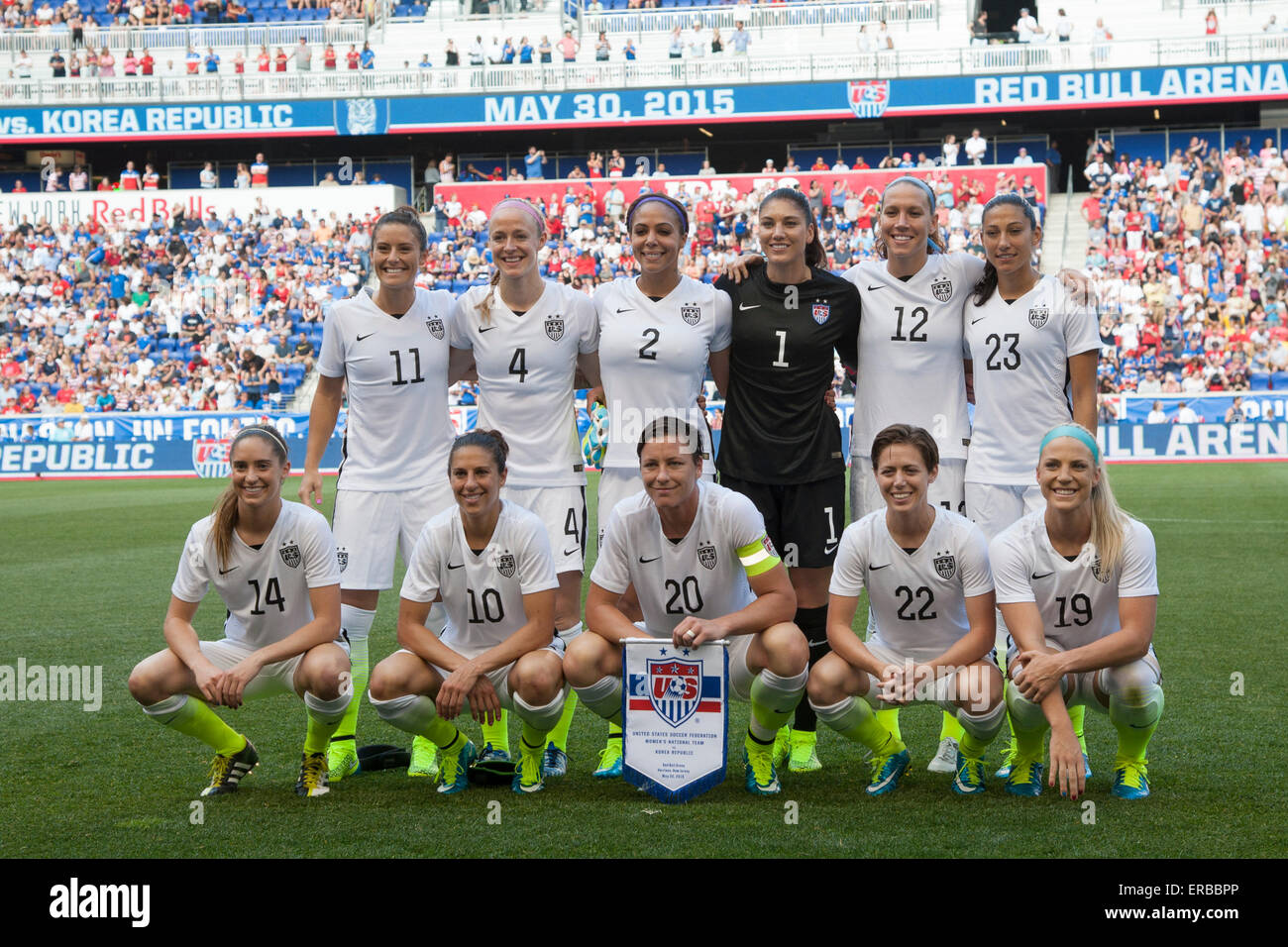 May 30, 2015: The USA Women's National Team stands for a team picture ...
