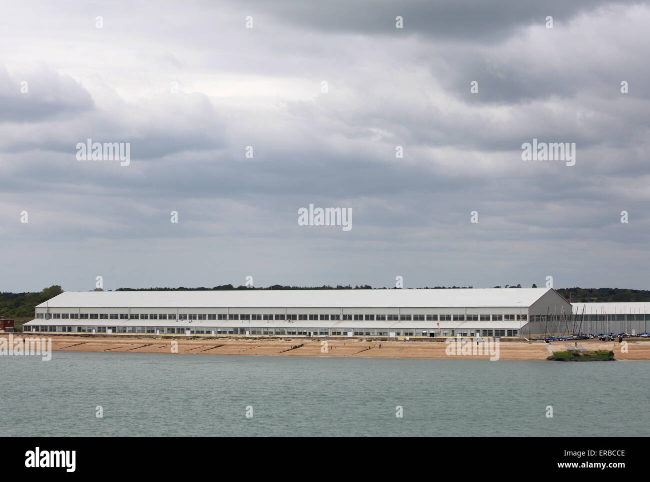 Calshot coastguard tower, Calshot Castle and Calshot Activity Centre on