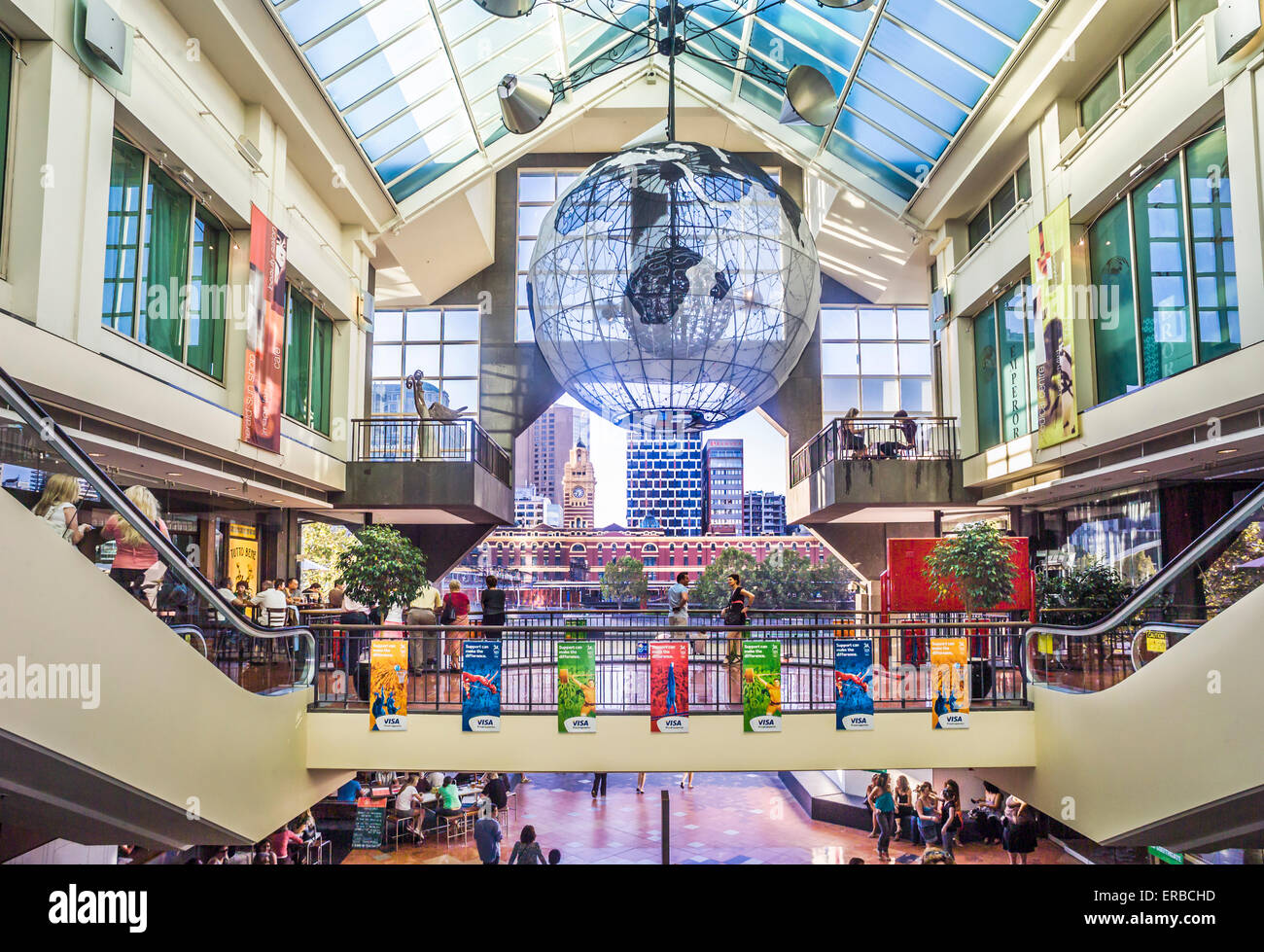 Interior Of Southgate Shopping Centre Large World Shaped Lights Large Airy Multi Level Shopping