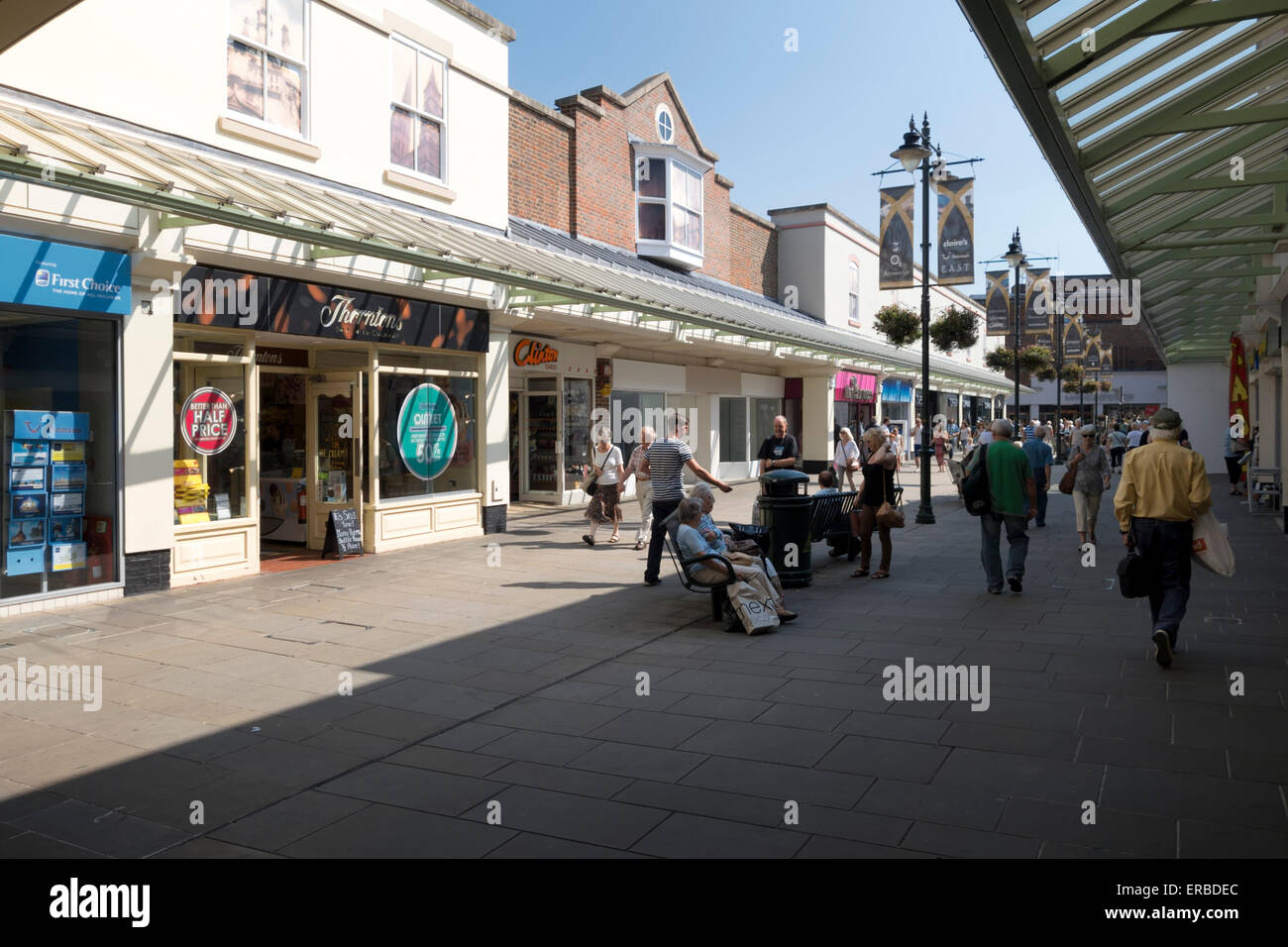 Old George Mall shopping centre in the city of Salisbury, Wiltshire, United Kingdom. Stock Photo