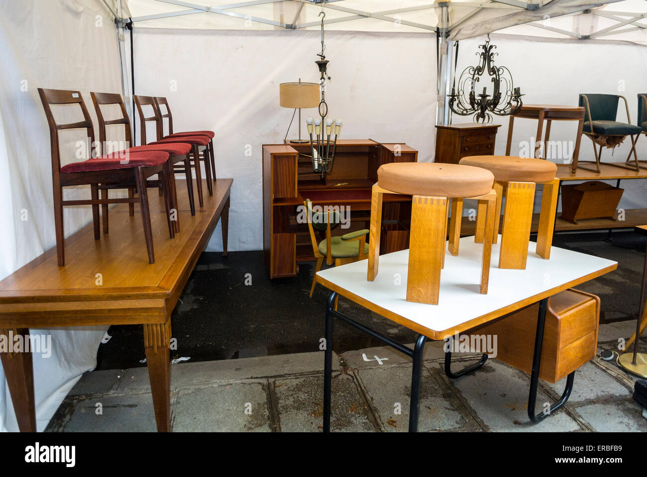 Paris France Shopping Stall French Vintage Market Recycled Furniture 