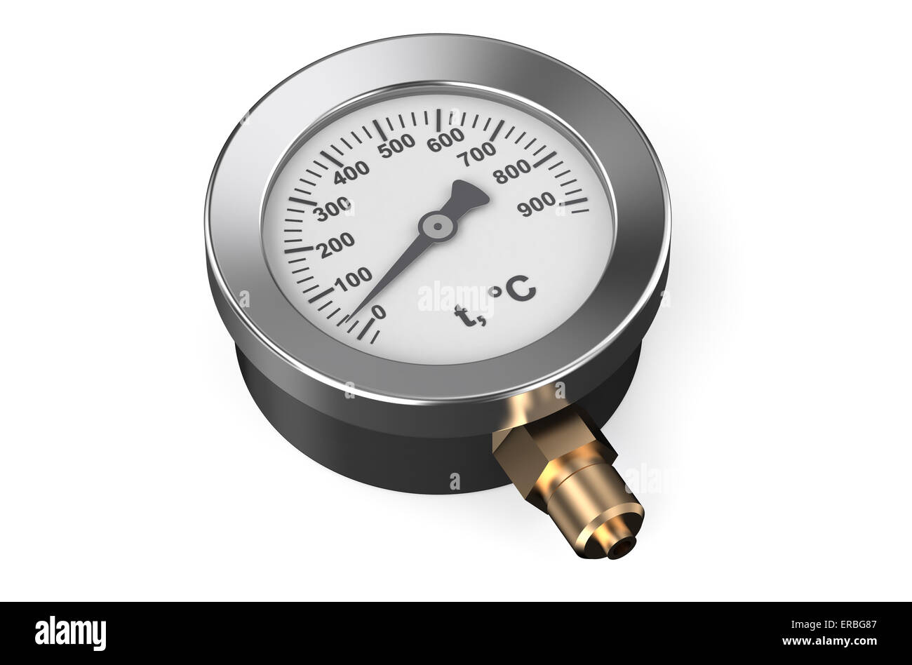 Temperature gauge isolated on white background Stock Photo - Alamy