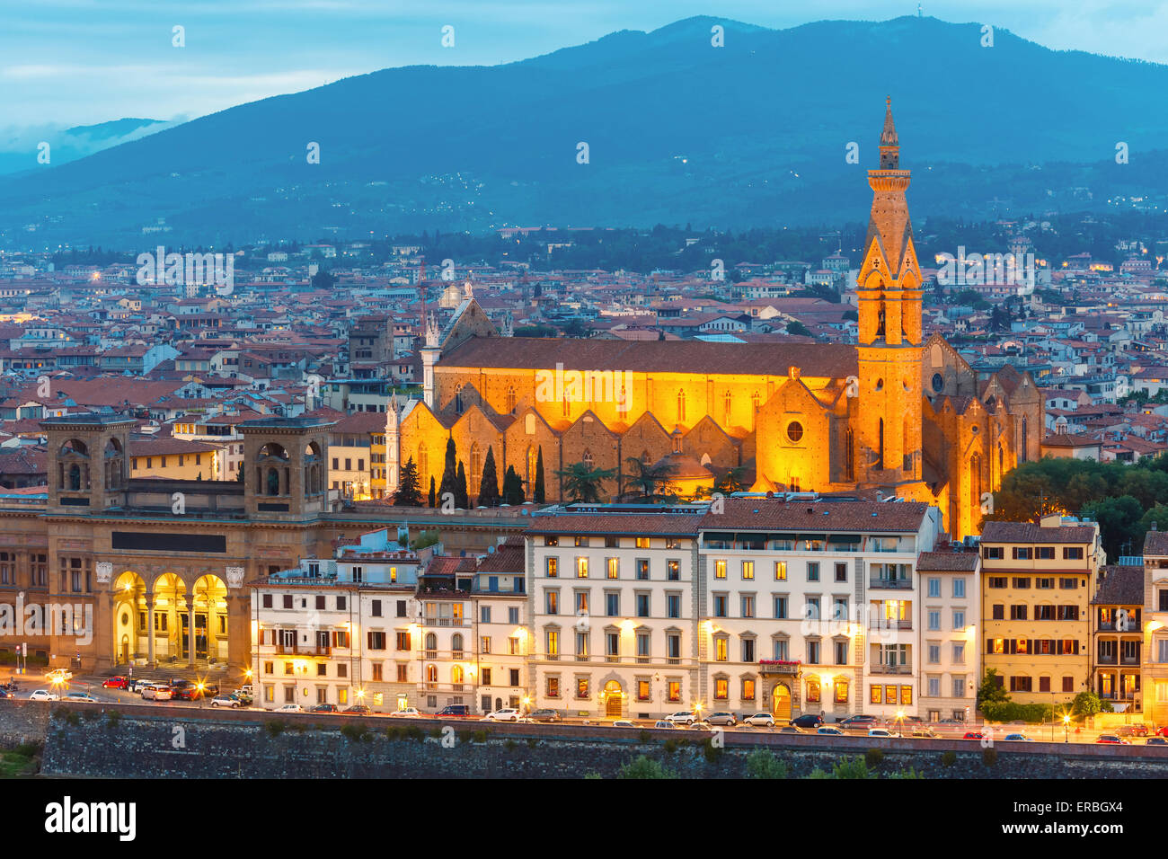 Basilica di Santa Croce in Florence, Italy Stock Photo