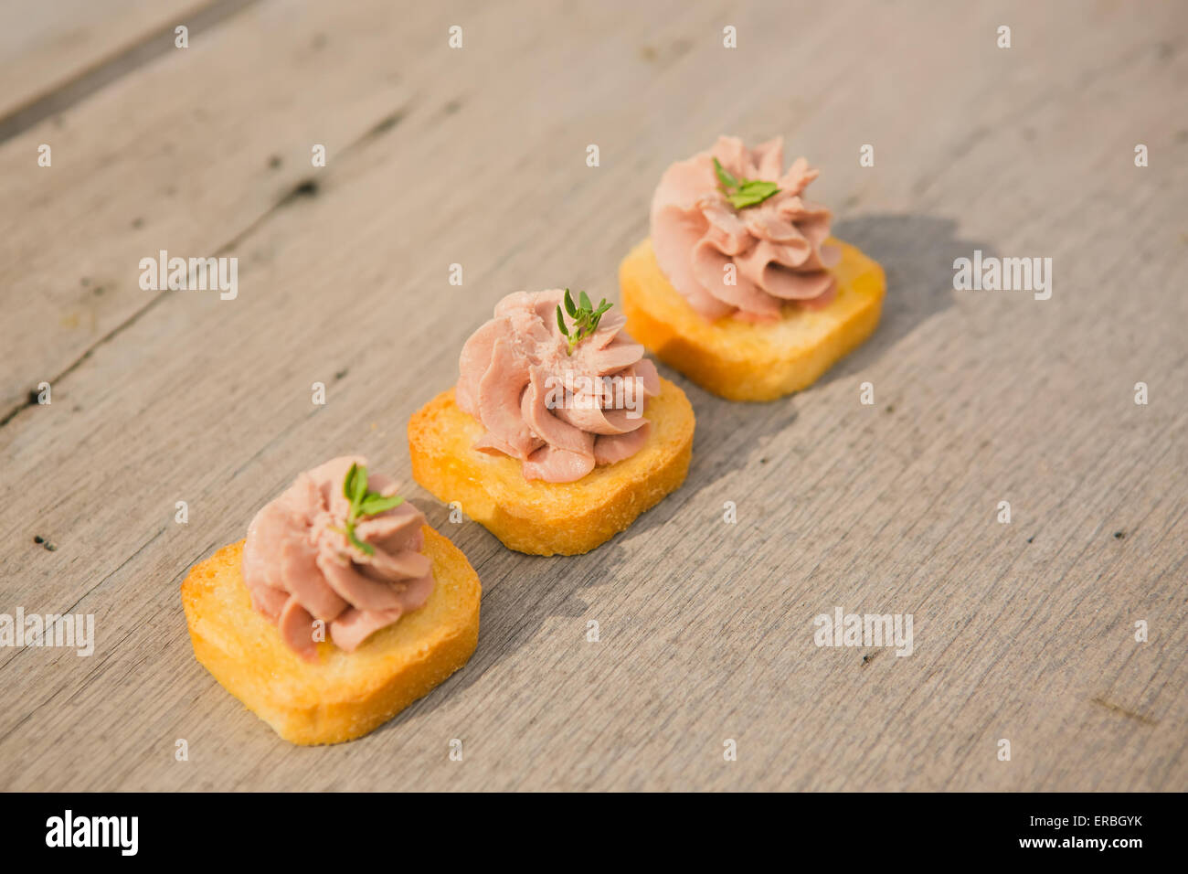 Chicken liver pate canapes hires stock photography and images Alamy