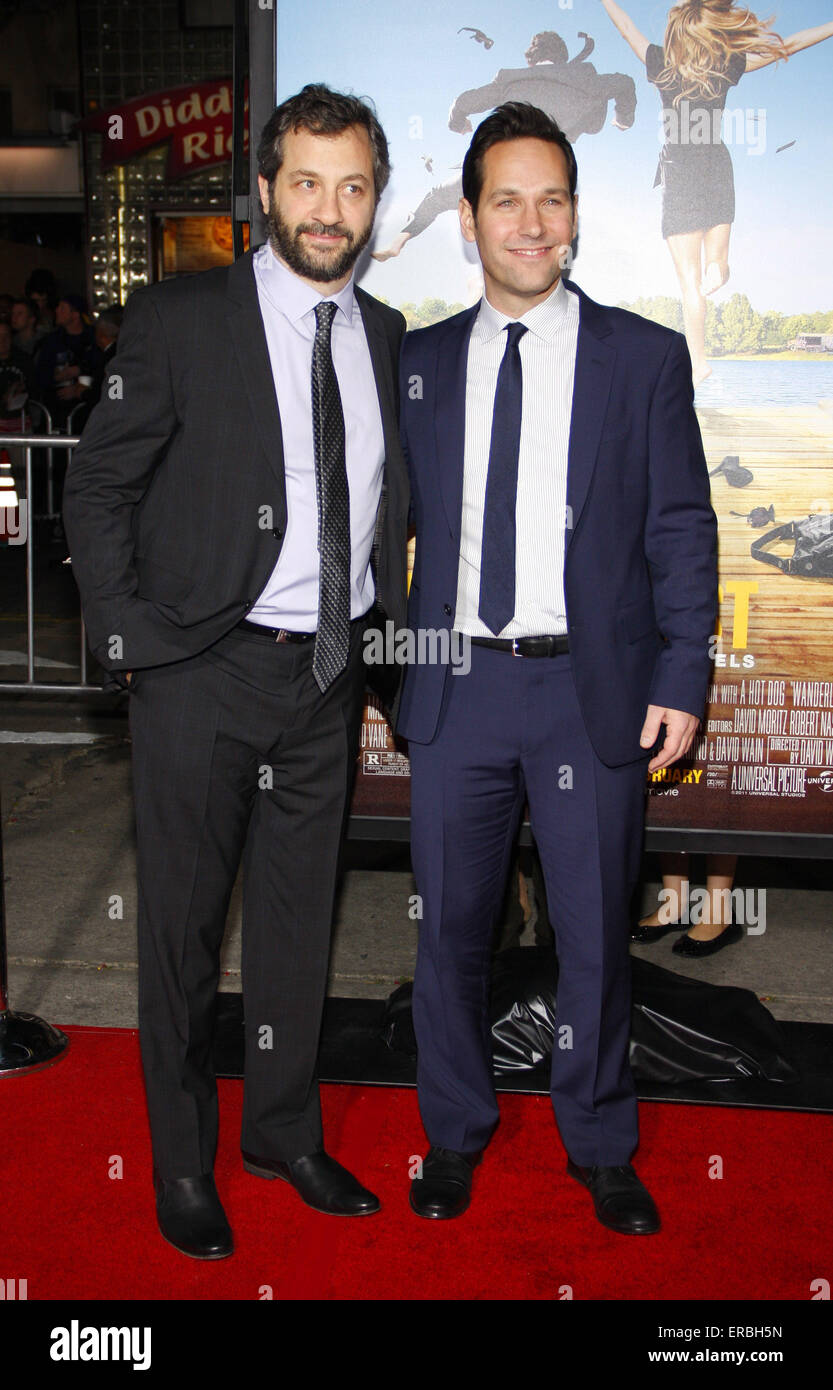 Paul Rudd and Judd Apatow at the Los Angeles premiere of 'Wanderlust ...
