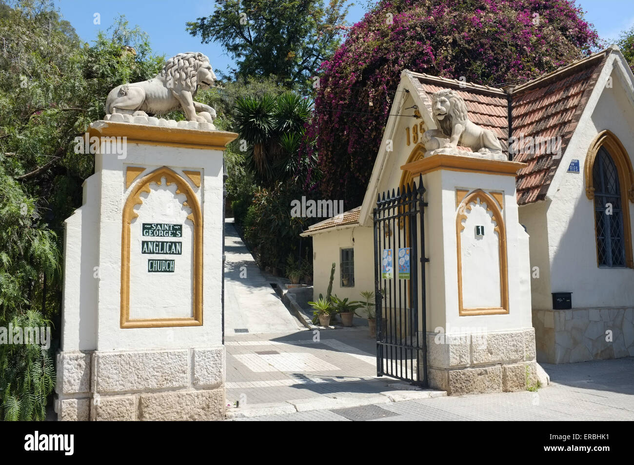 The English Protestant Cemetery, Málaga Spain Stock Photo