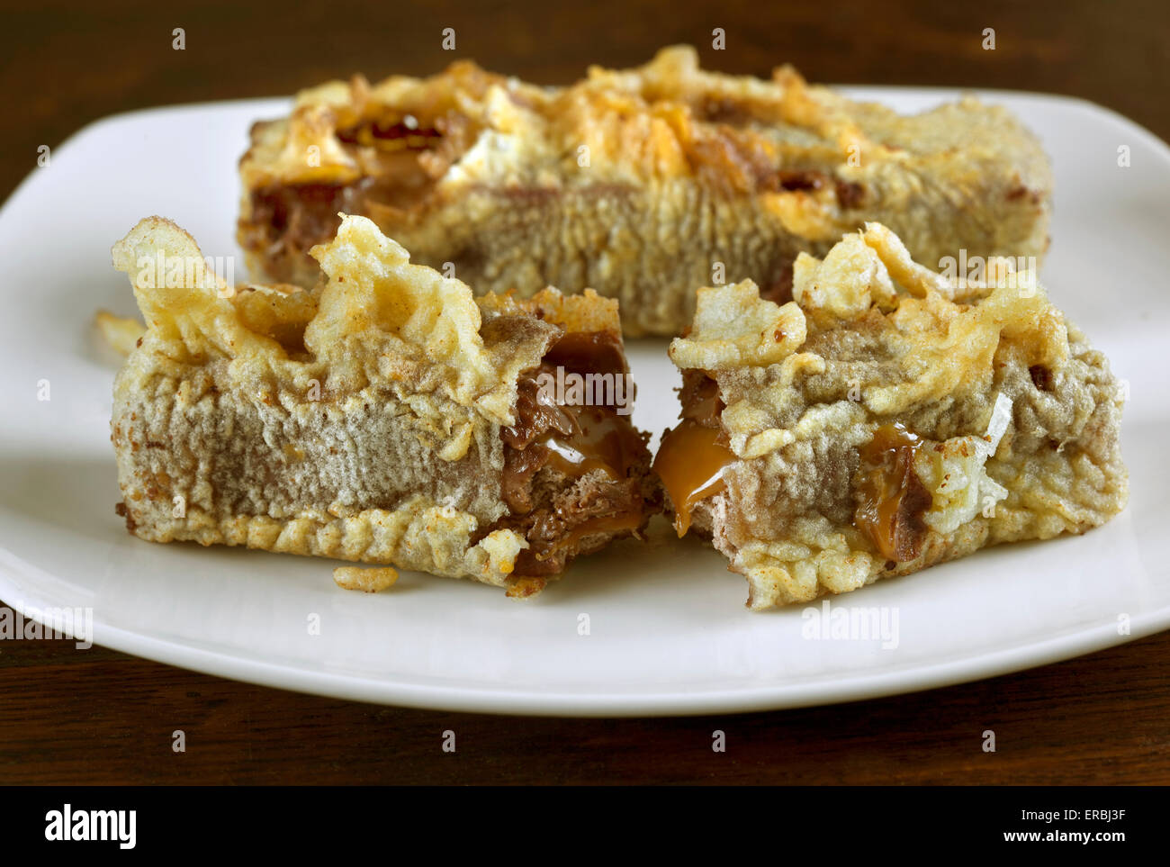 Deep fried mars bar a delicacy in Scotland UK Stock Photo Alamy