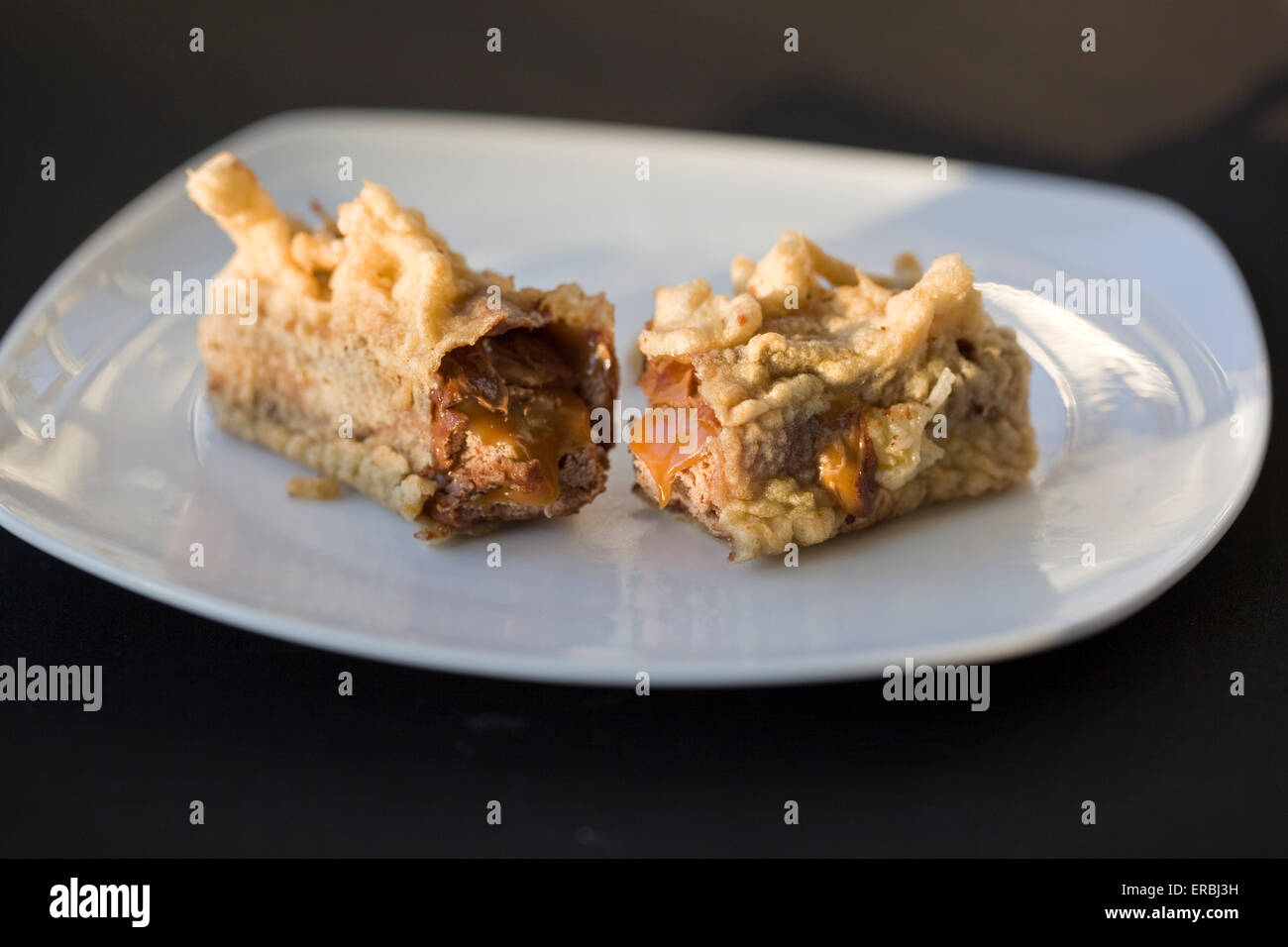Deep fried mars bar a delicacy in Scotland UK Stock Photo Alamy