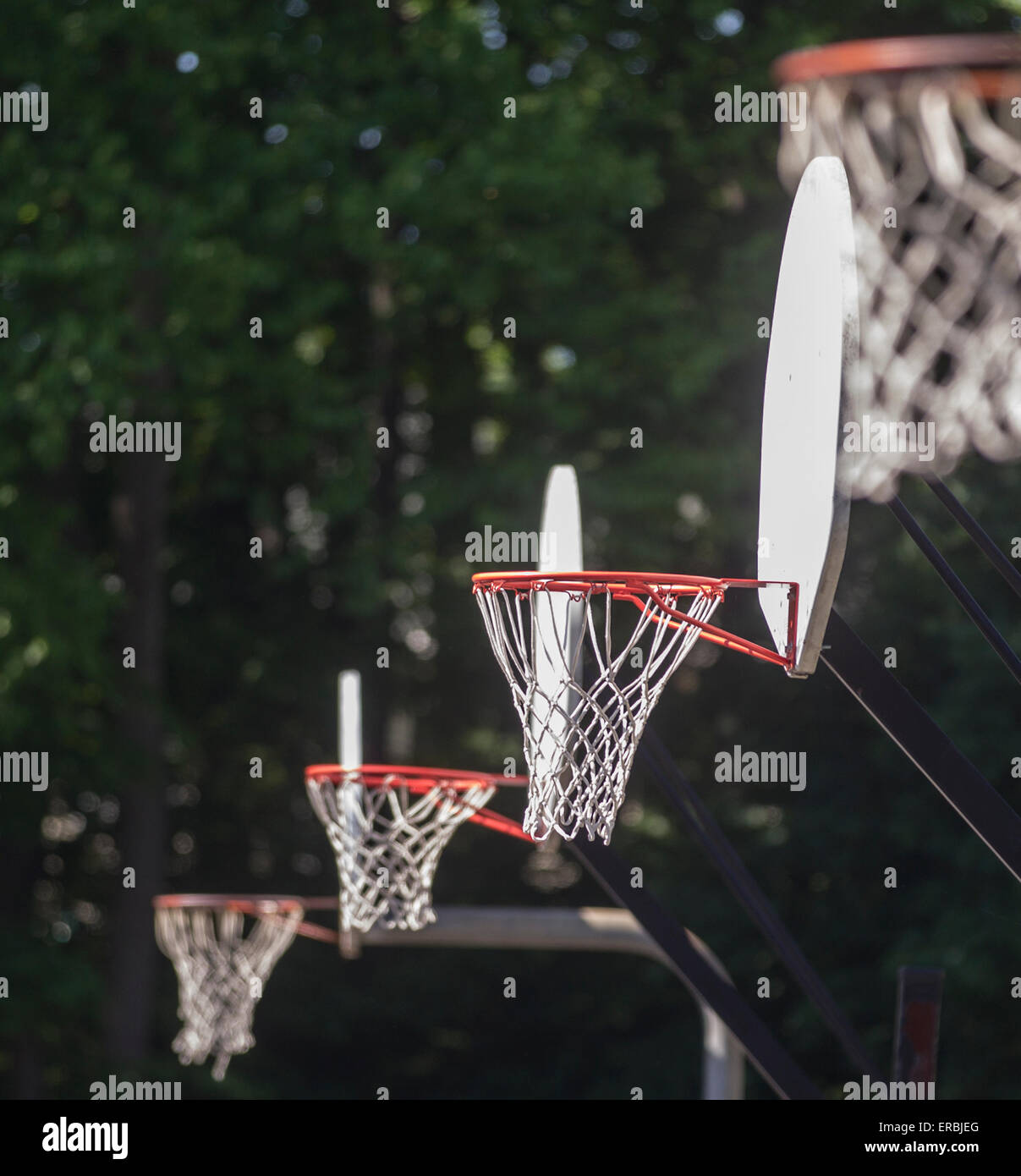 Basketball hoops and nets Stock Photo Alamy