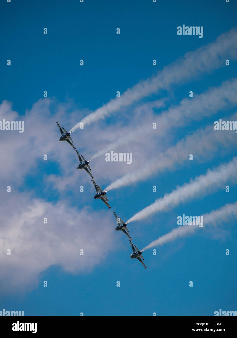 USAF Thunderbirds in flight, Rocky Mountain Air Show, Aurora Reservoir
