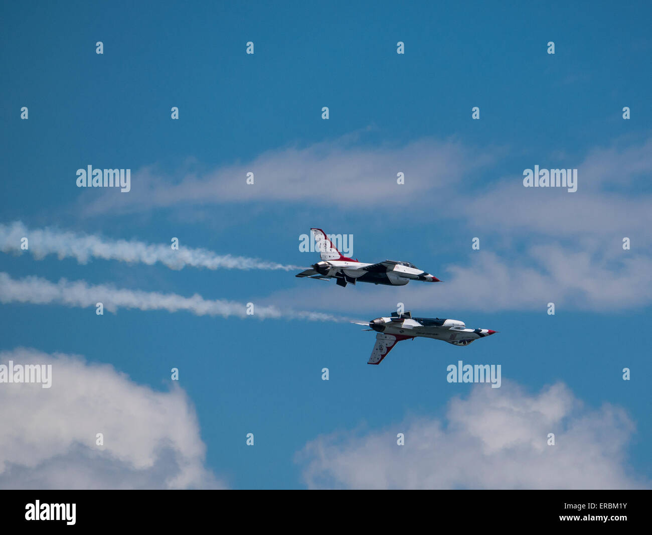 USAF Thunderbirds in flight, Rocky Mountain Air Show, Aurora Reservoir