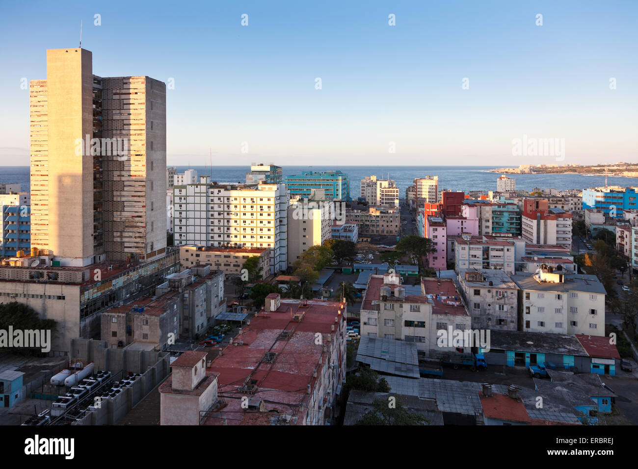 Panorama from hotel Tryp Habana Libre, Havana, Cuba Stock Photo