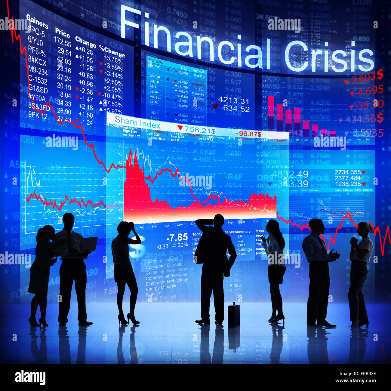 Financial Crisis Stock Photo
