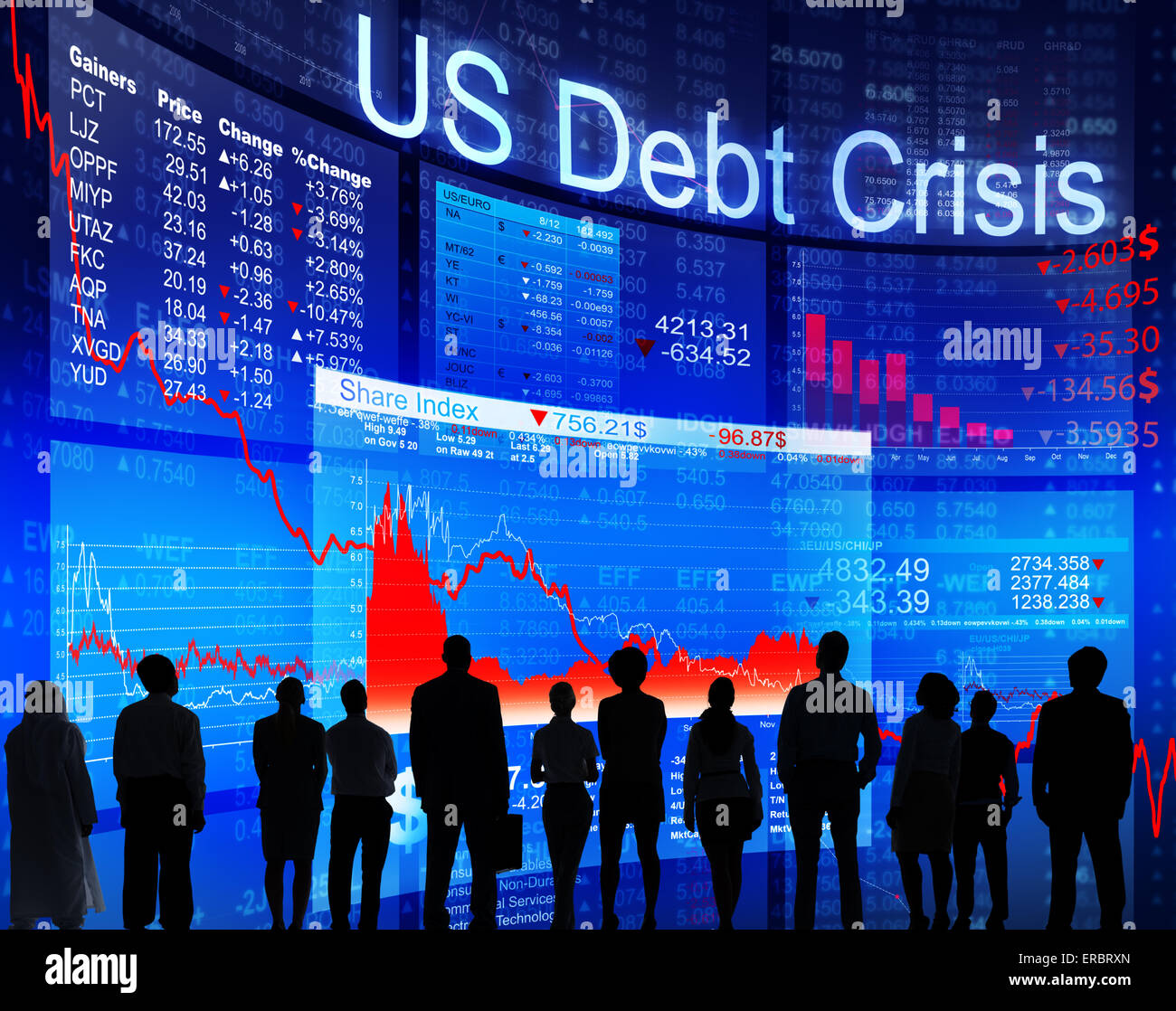 US debt Crisis Stock Photo