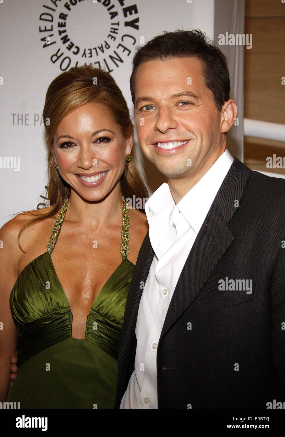 Jon Cryer and wife Lisa Joyner attend the "Two and a Half Men" 100th  Episode Celebration held at the Paley Center for Media Stock Photo - Alamy