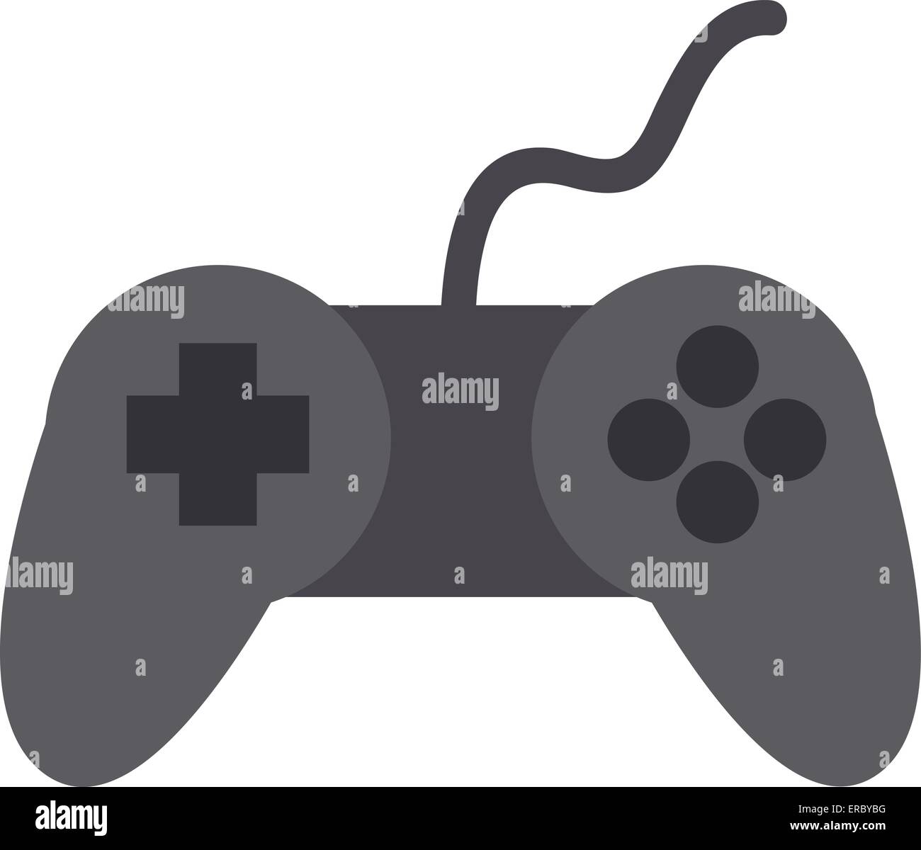 Vector illustration of a joystick icon, isolated over white background ...