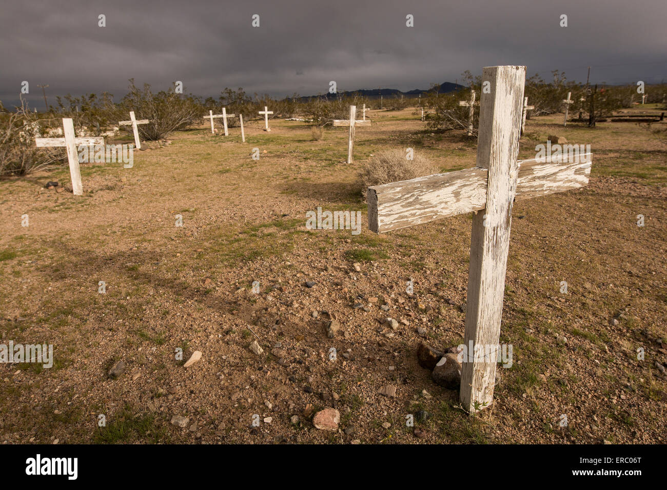 Daggett Pioneer Cemetery, Daggett, California, U.S.A Stock Photo Alamy