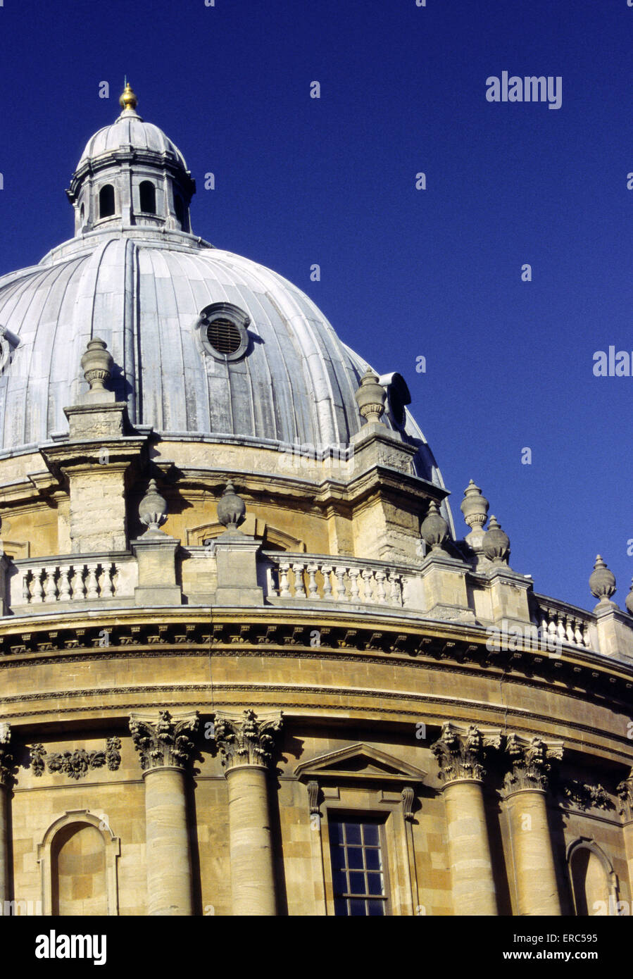 Oxford, UK Jan 2006 Radcliffe Camera dome and balcony detail on 28