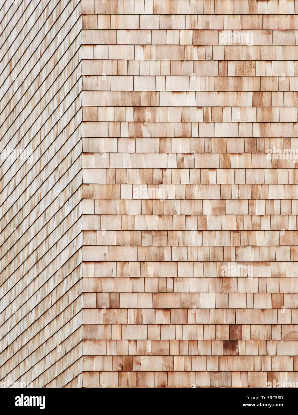 Corner detail of cedar shingle cladding. Herefordshire Archives