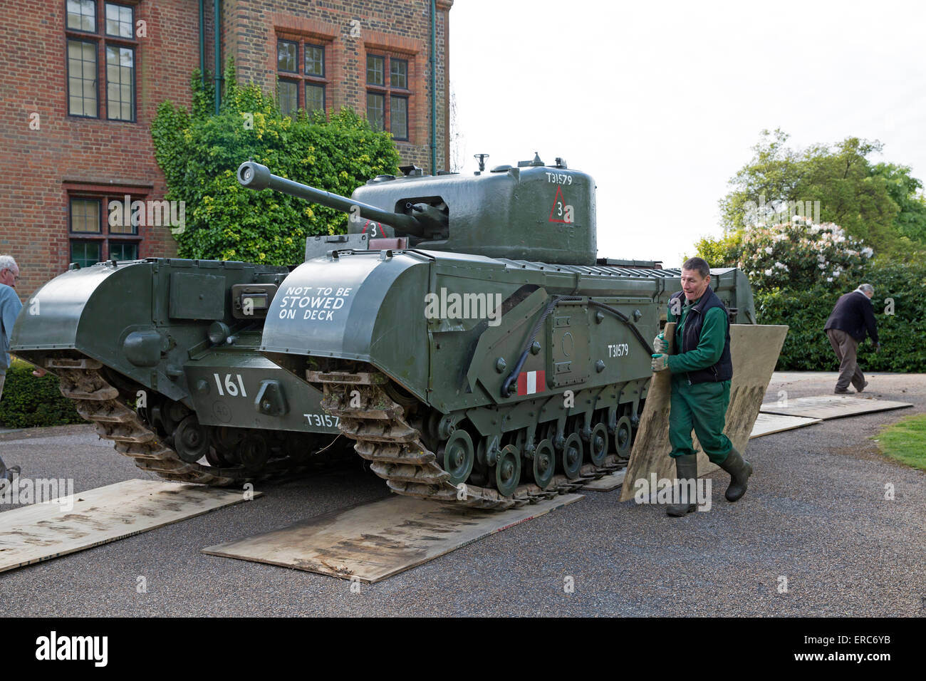 Westerham, UK,1st June 2015, A working World War two tank arrives at