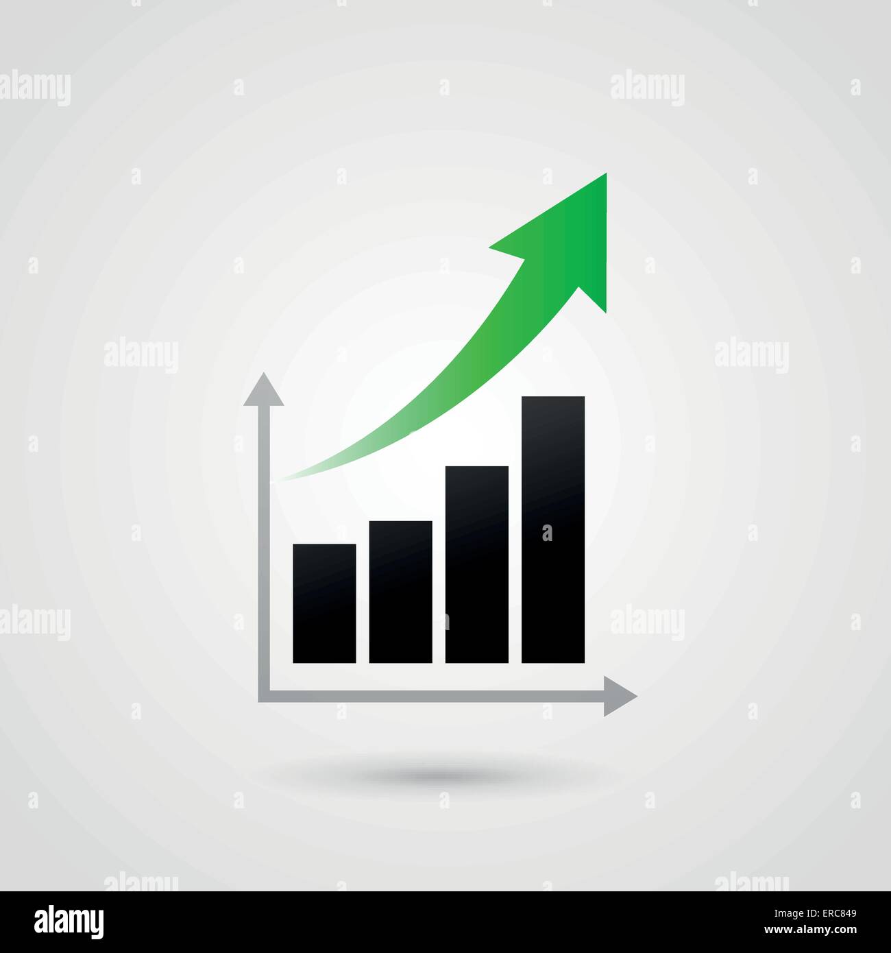 Vector illustration of success graph bars concept Stock Vector