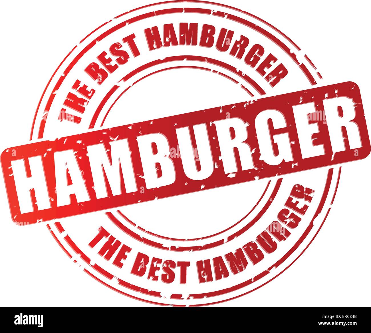 Vector illustration of best hamburger red stamp concept Stock Vector