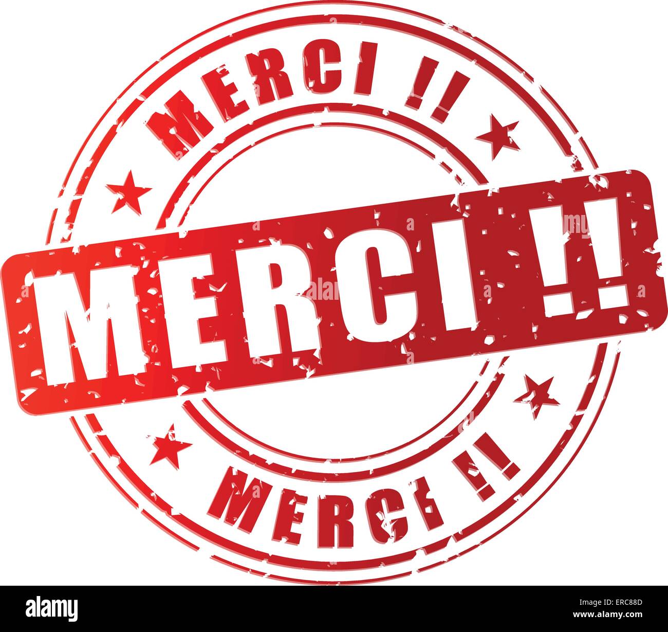 Vector illustration of thank you red stamp icon Stock Vector Image