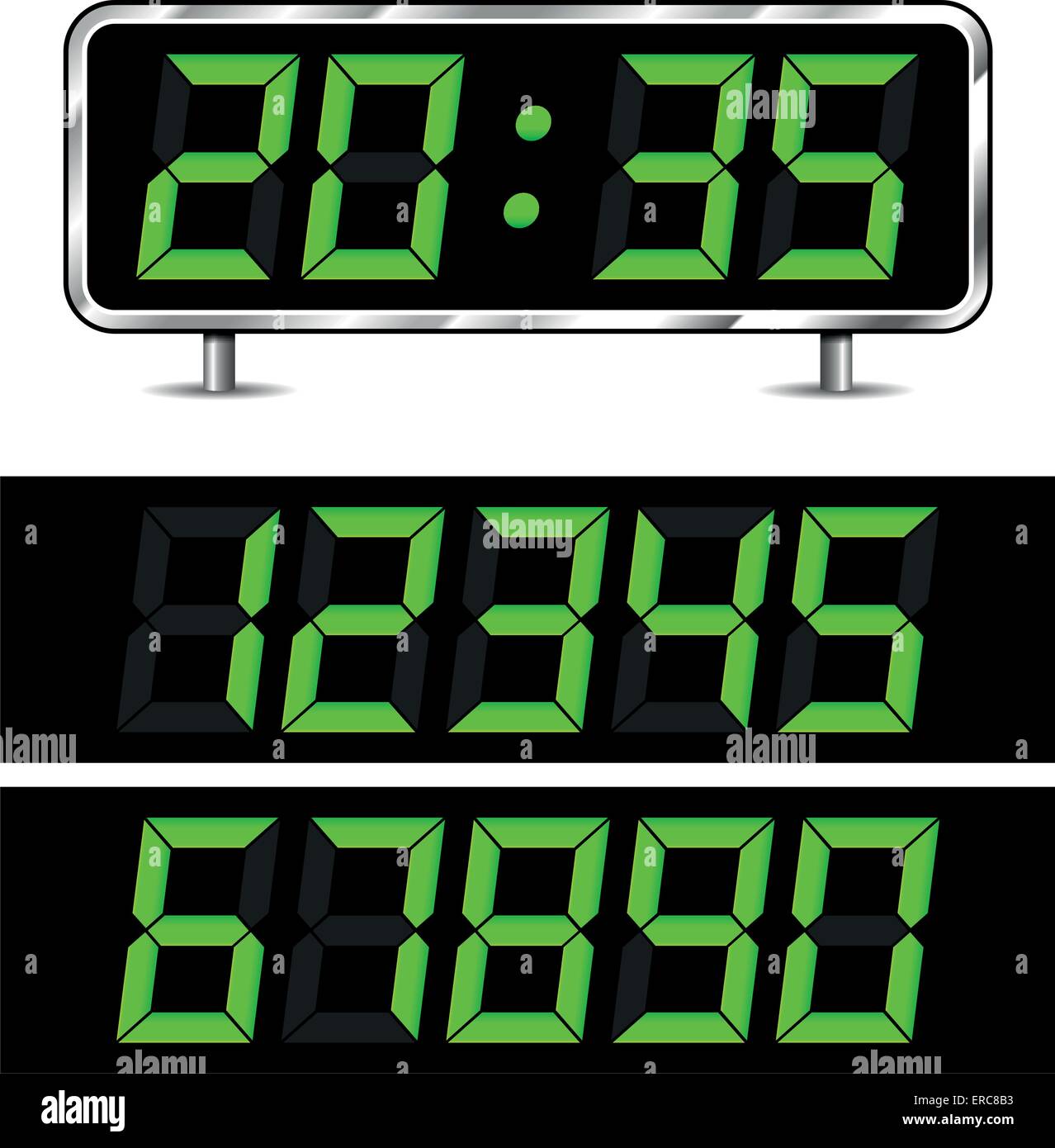 Digital Clock Numbers