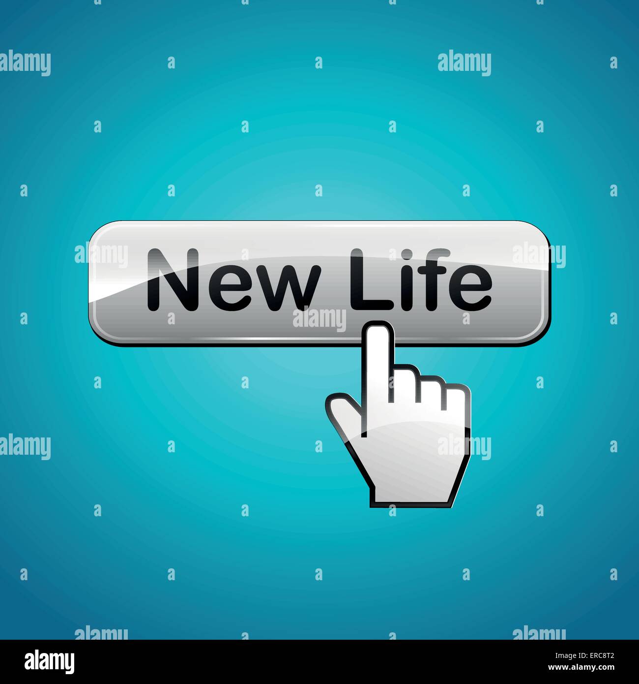 Vector illustration of new life abstract concept button Stock Vector