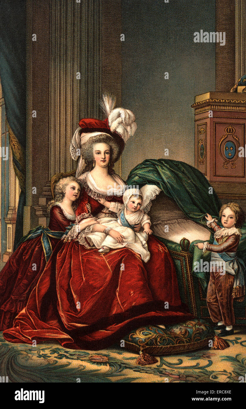 Portrait Of Marie With Her Children
