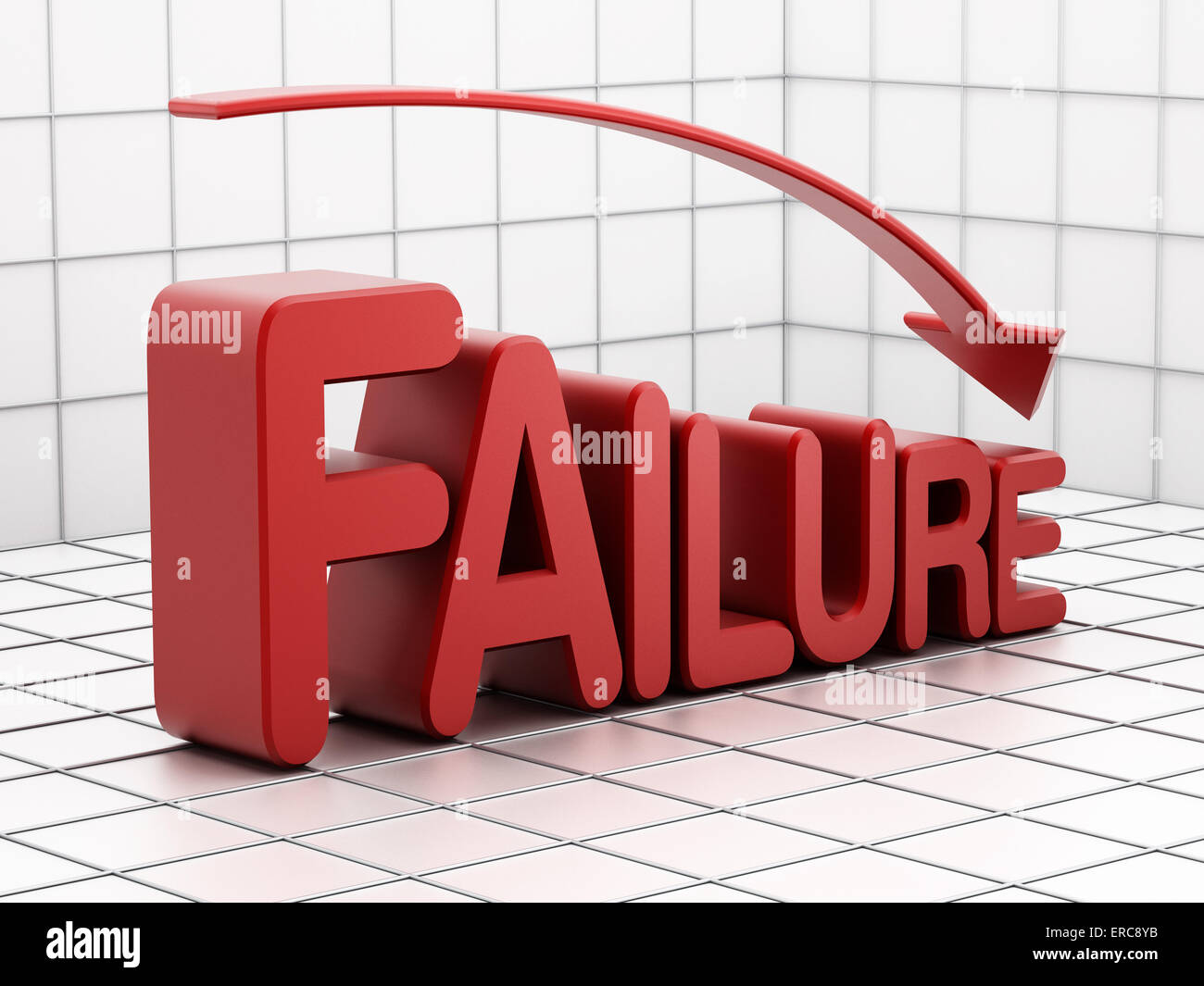 Failure graph Stock Photo