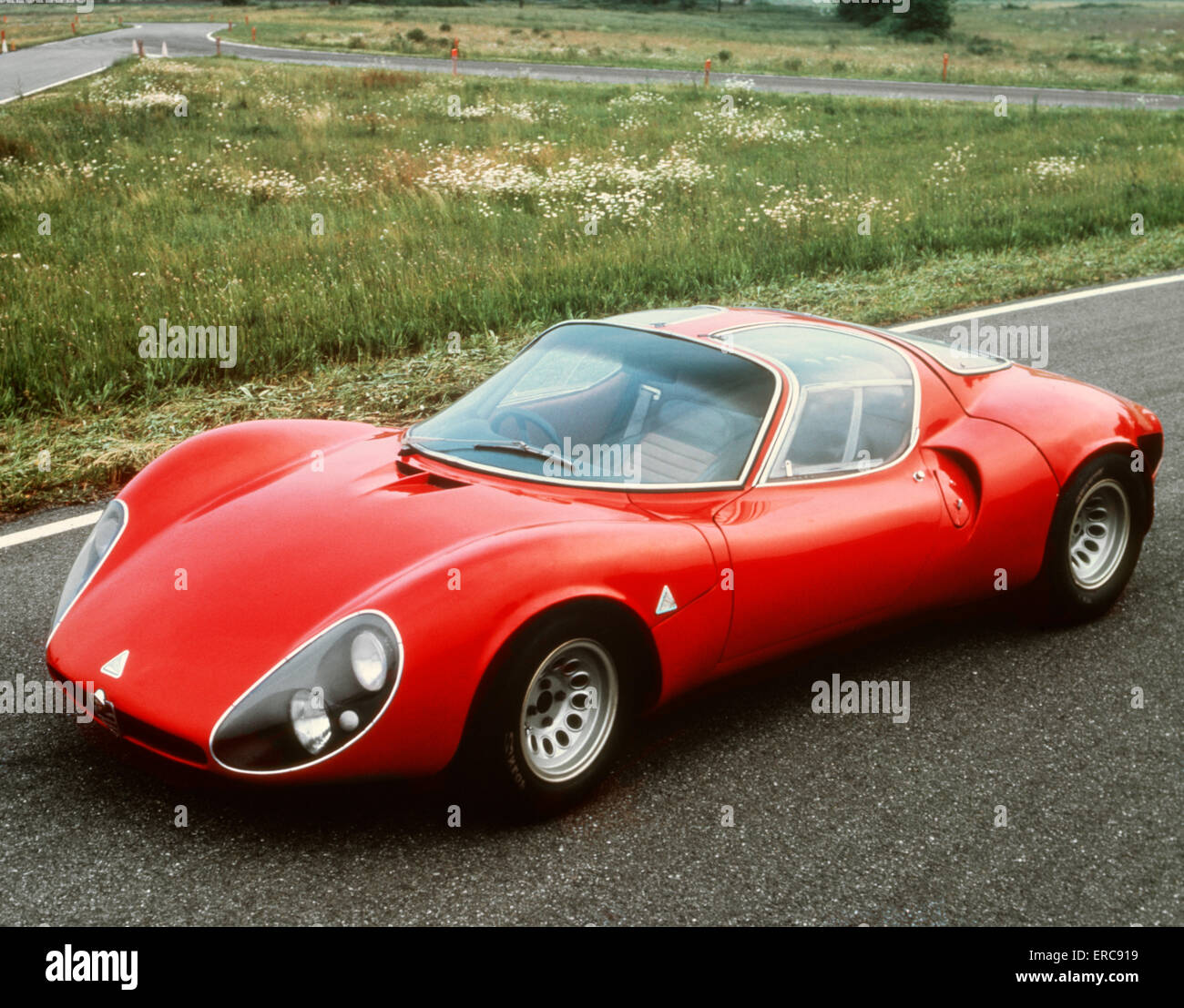 1968 ALFA ROMEO DAYTONA RED RACING SPORT CAR Stock Photo