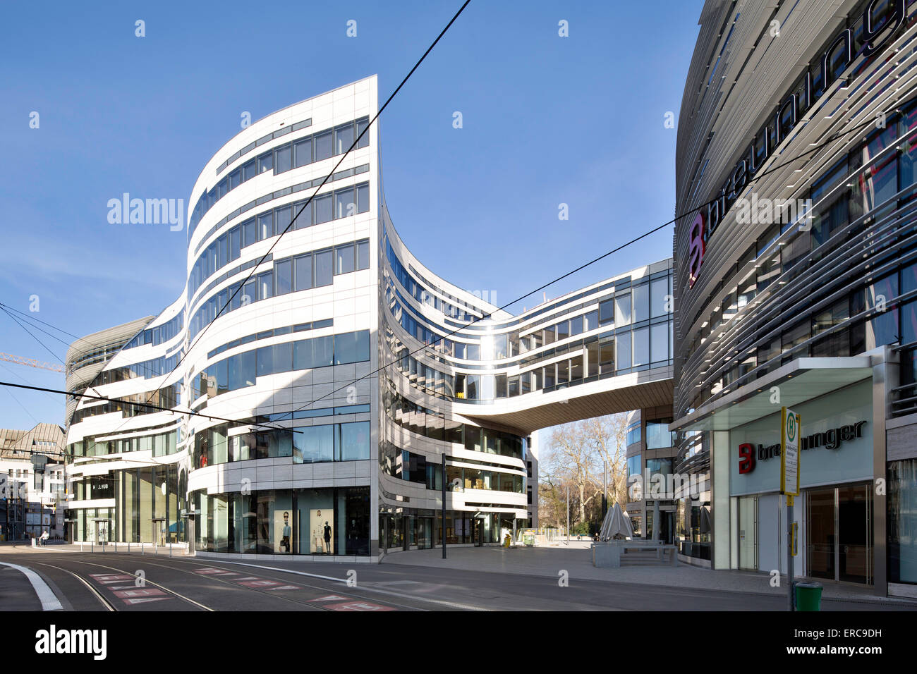 Office and commercial building Kö-Bogen, architect Daniel Libeskind, Königsallee, Düsseldorf, Rhineland Stock Photo