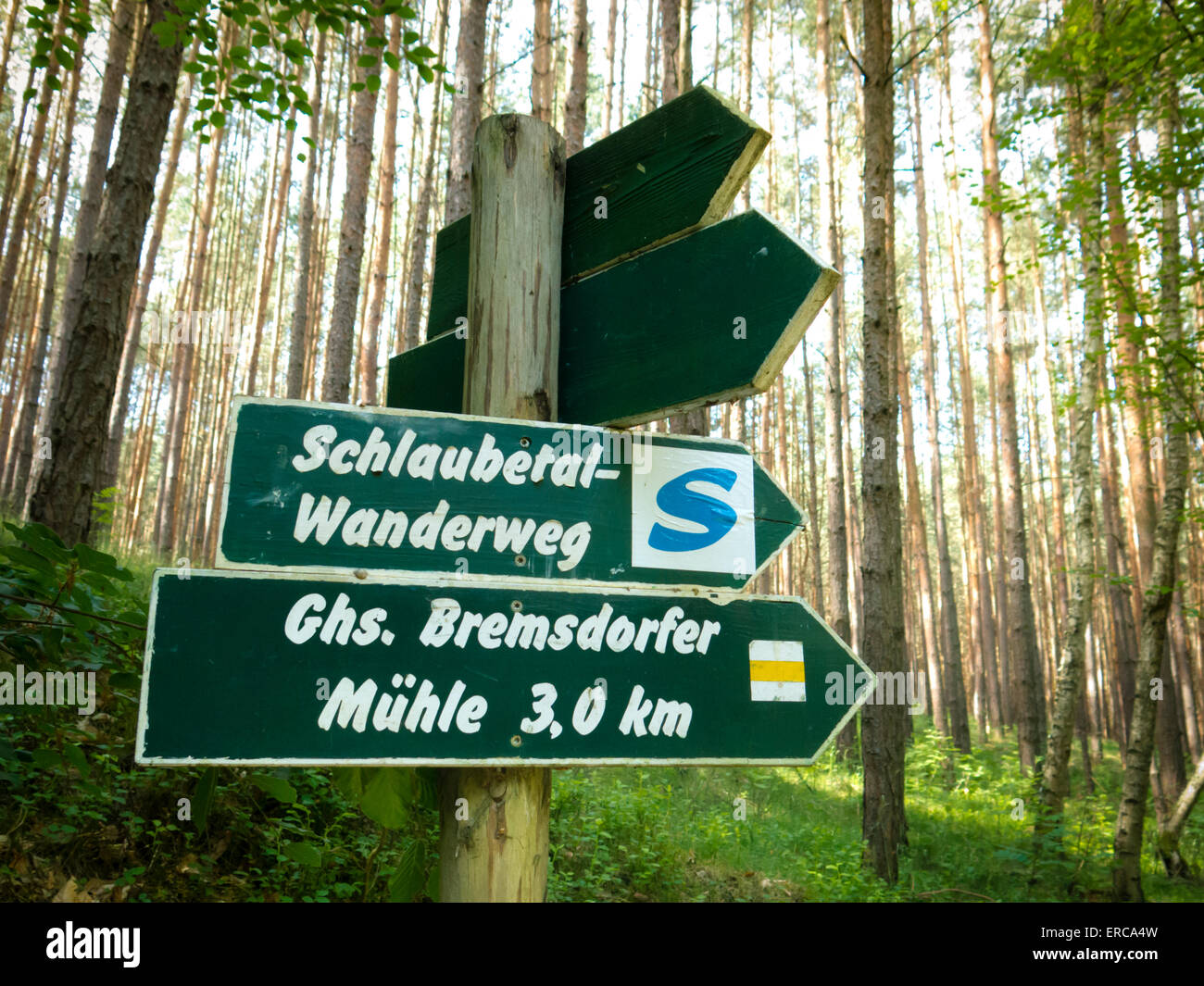 Schlaubetal Wanderweg Stock Photo