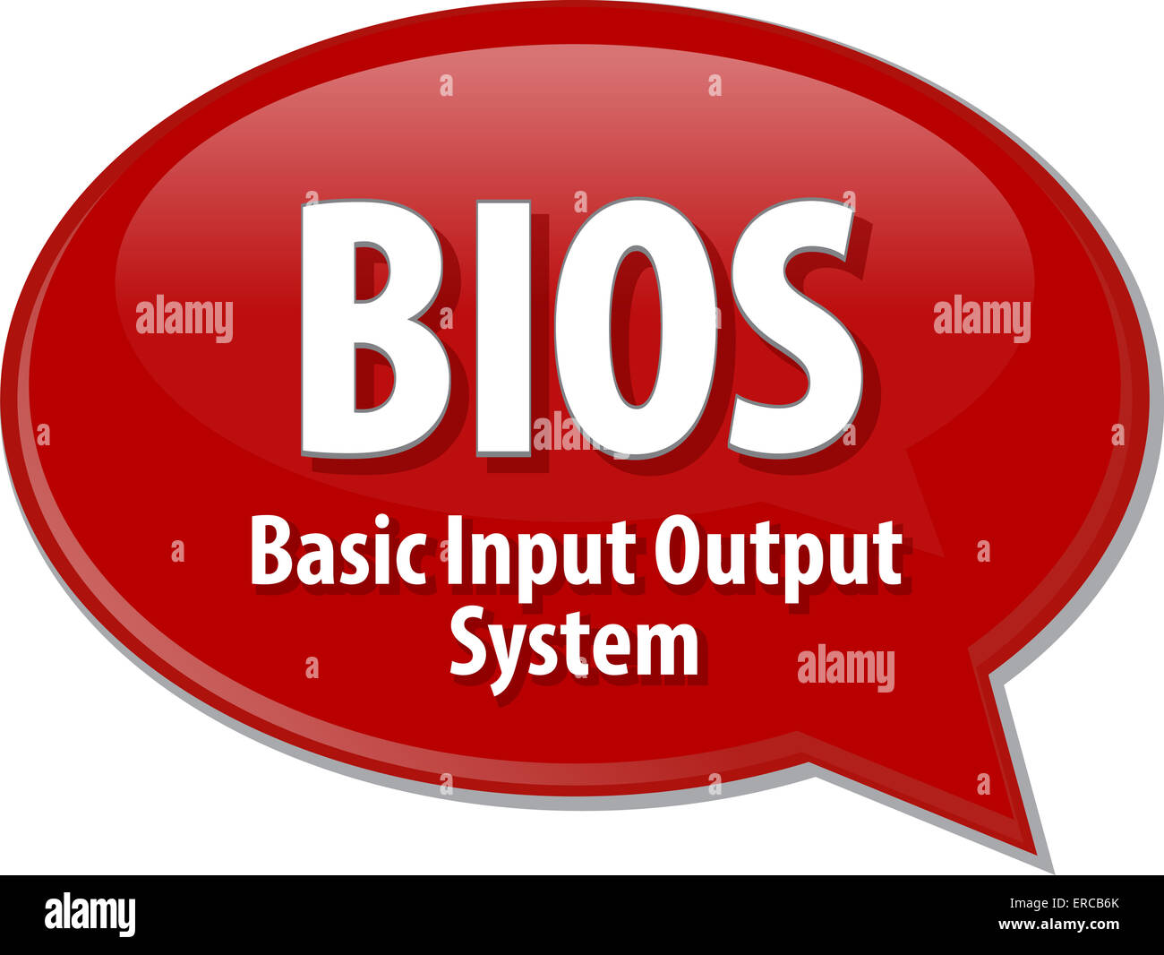 Speech bubble illustration of information technology acronym