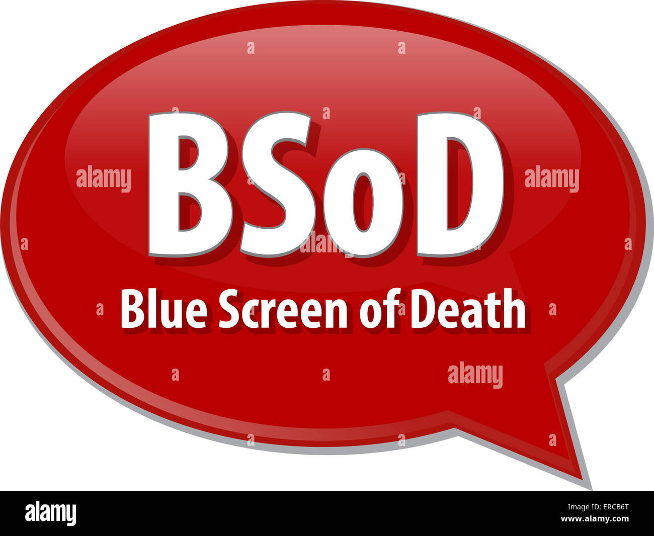 Speech bubble illustration of information technology acronym