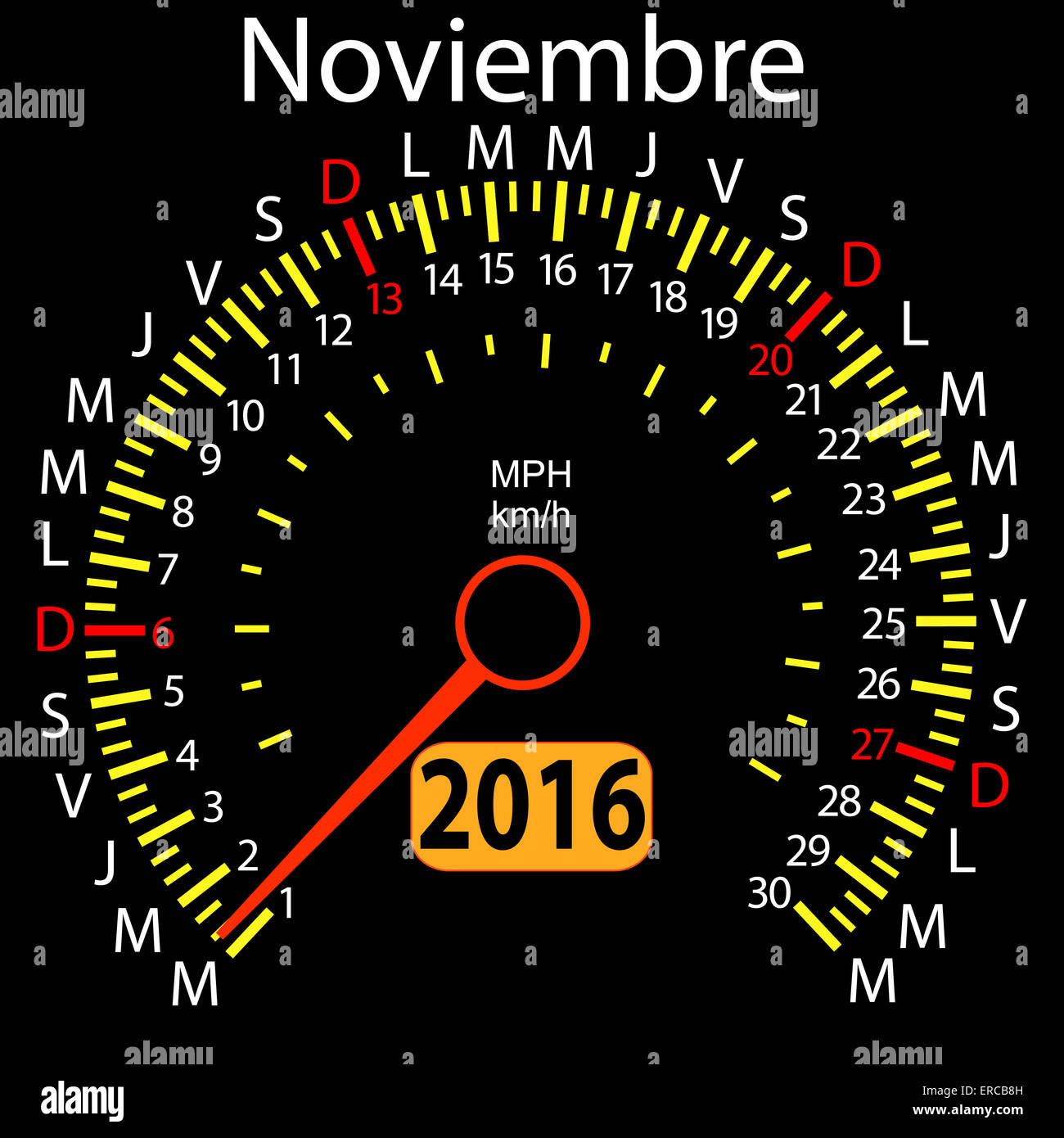 November month in spanish calendar hi-res stock photography and images -  Alamy