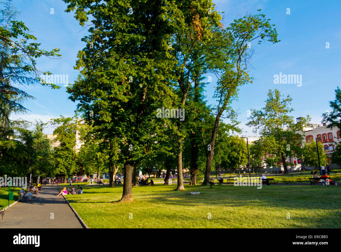 Studentski park, Studentski trg, Dorcol district, Belgrade, Serbia, Southeastern Europe Stock Photo