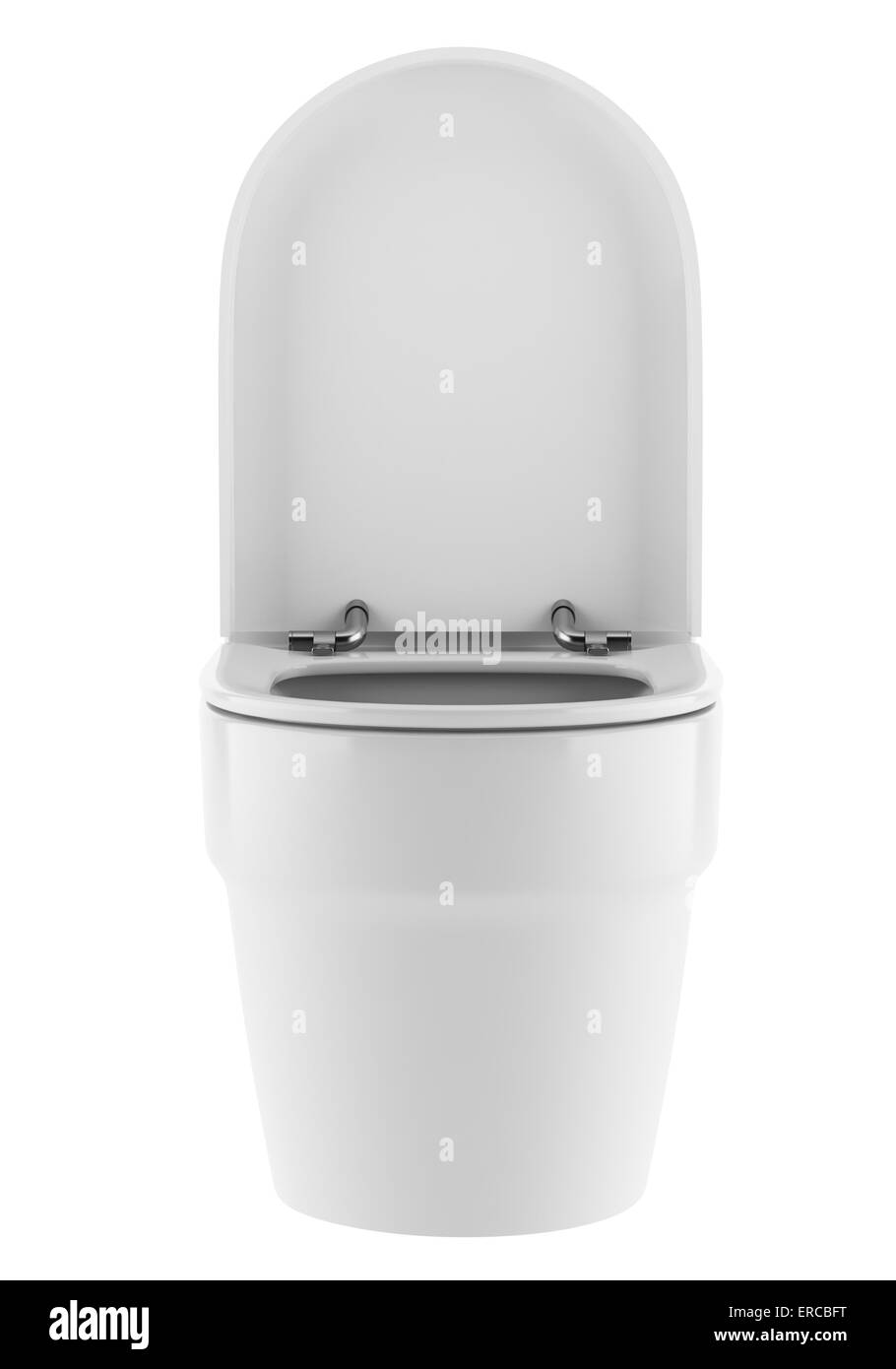 single modern toilet bowl isolated on white background Stock Photo - Alamy