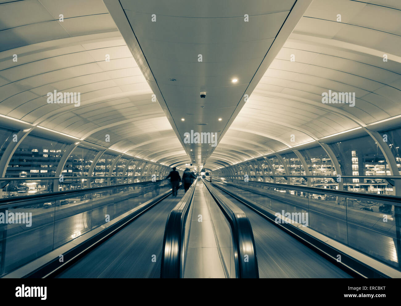 Manchester Airport Skyway; traveling walkway connecting airport