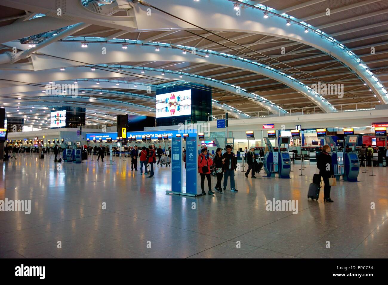 Heathrow Terminal Five British Airways checkin Stock Photo