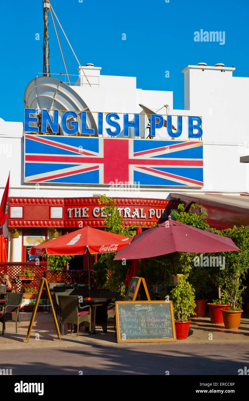 English pub, Agadir, the Souss Valley, Atlantic coast, southern Morocco, northern Africa Stock Photo