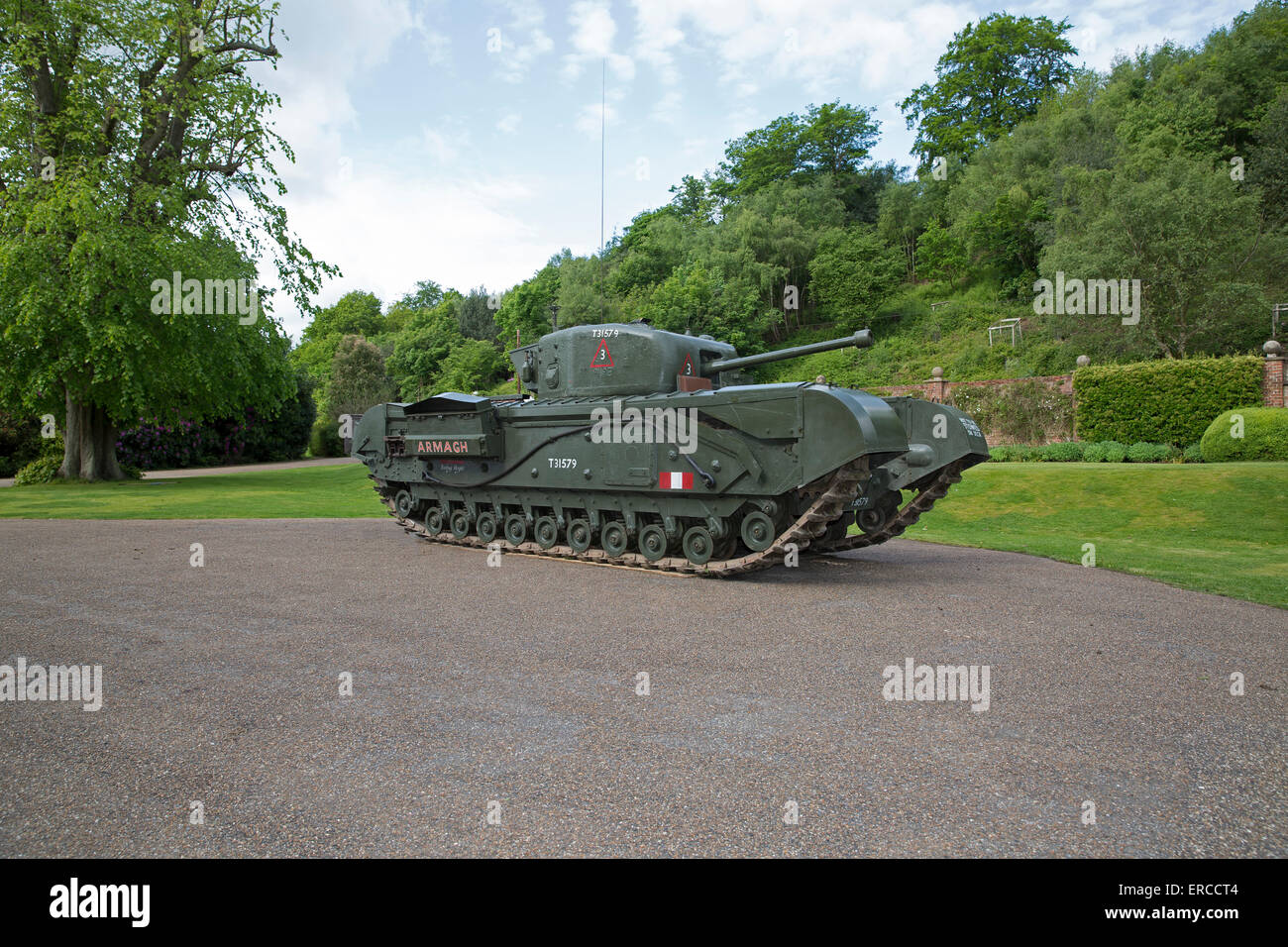 Westerham, UK,1st June 2015, A working World War two tank parked at