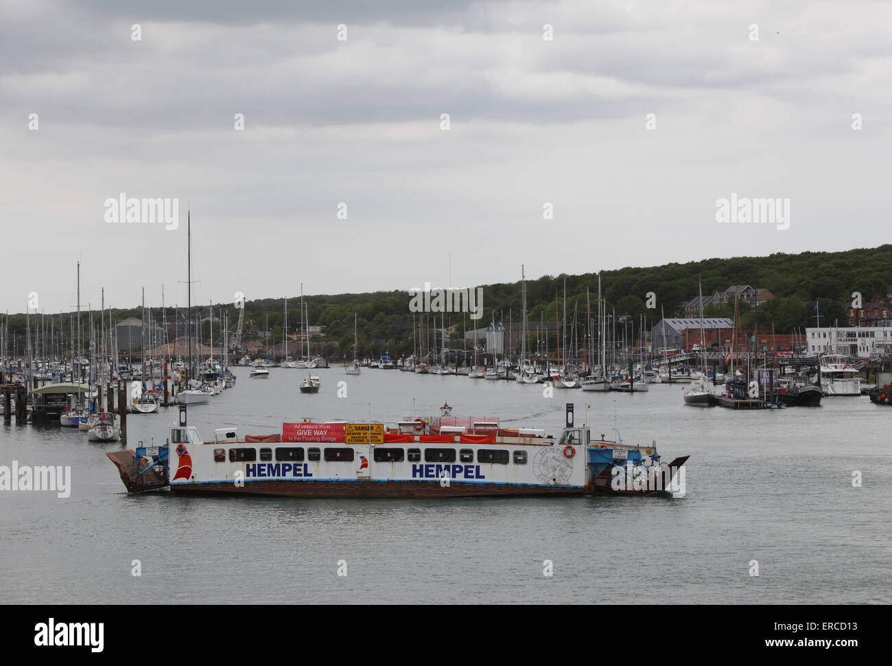Cowes chain ferry linking East Cowes to West Cowes taking passengers
