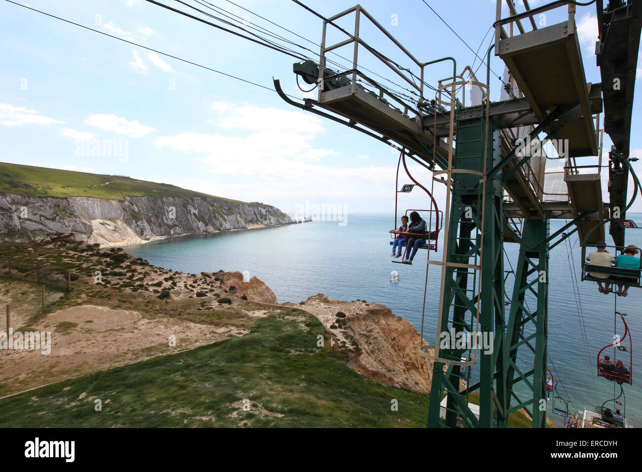 Needles isle of wight chairlift hires stock photography and images Alamy