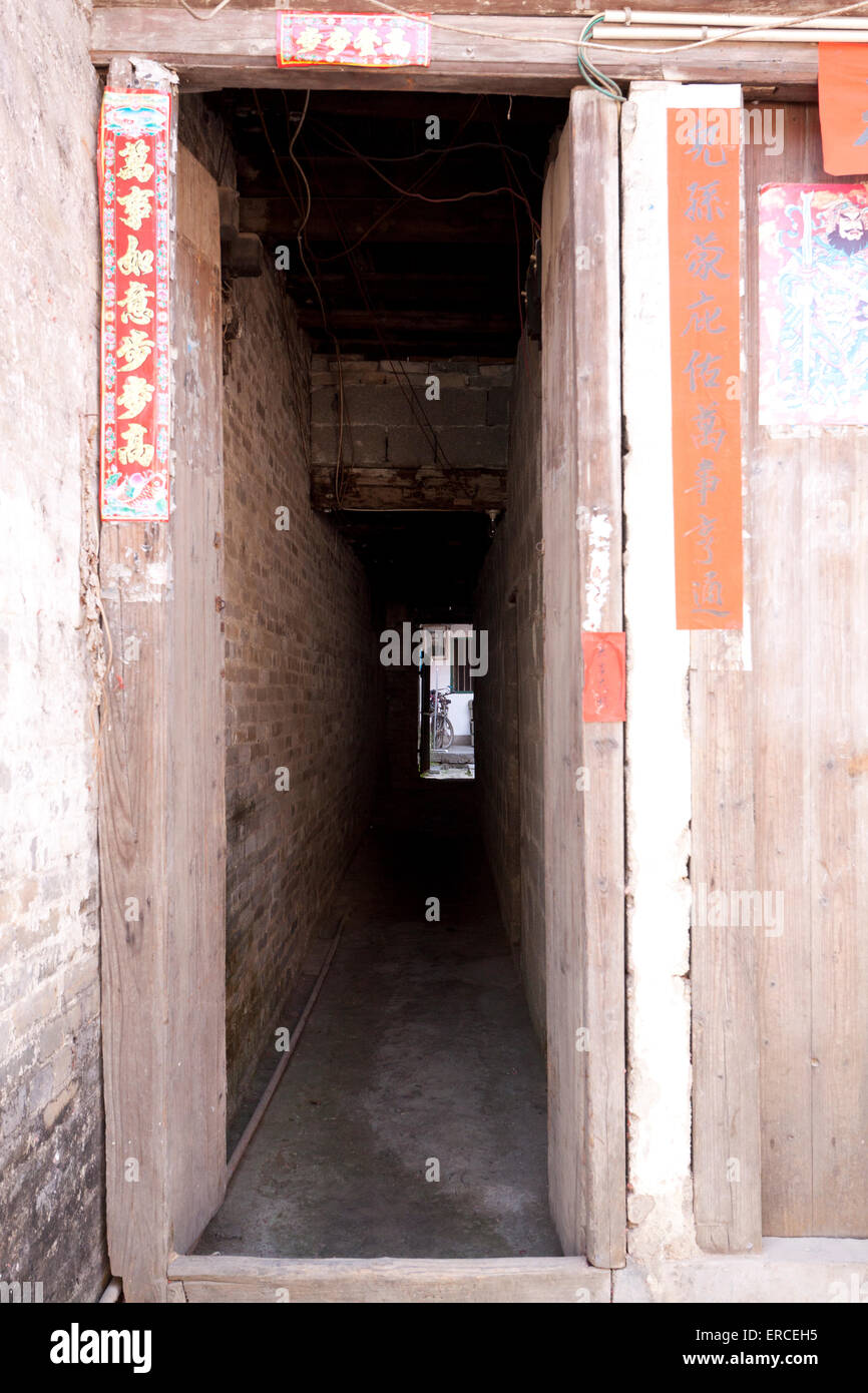 Passageway between buildings Stock Photo