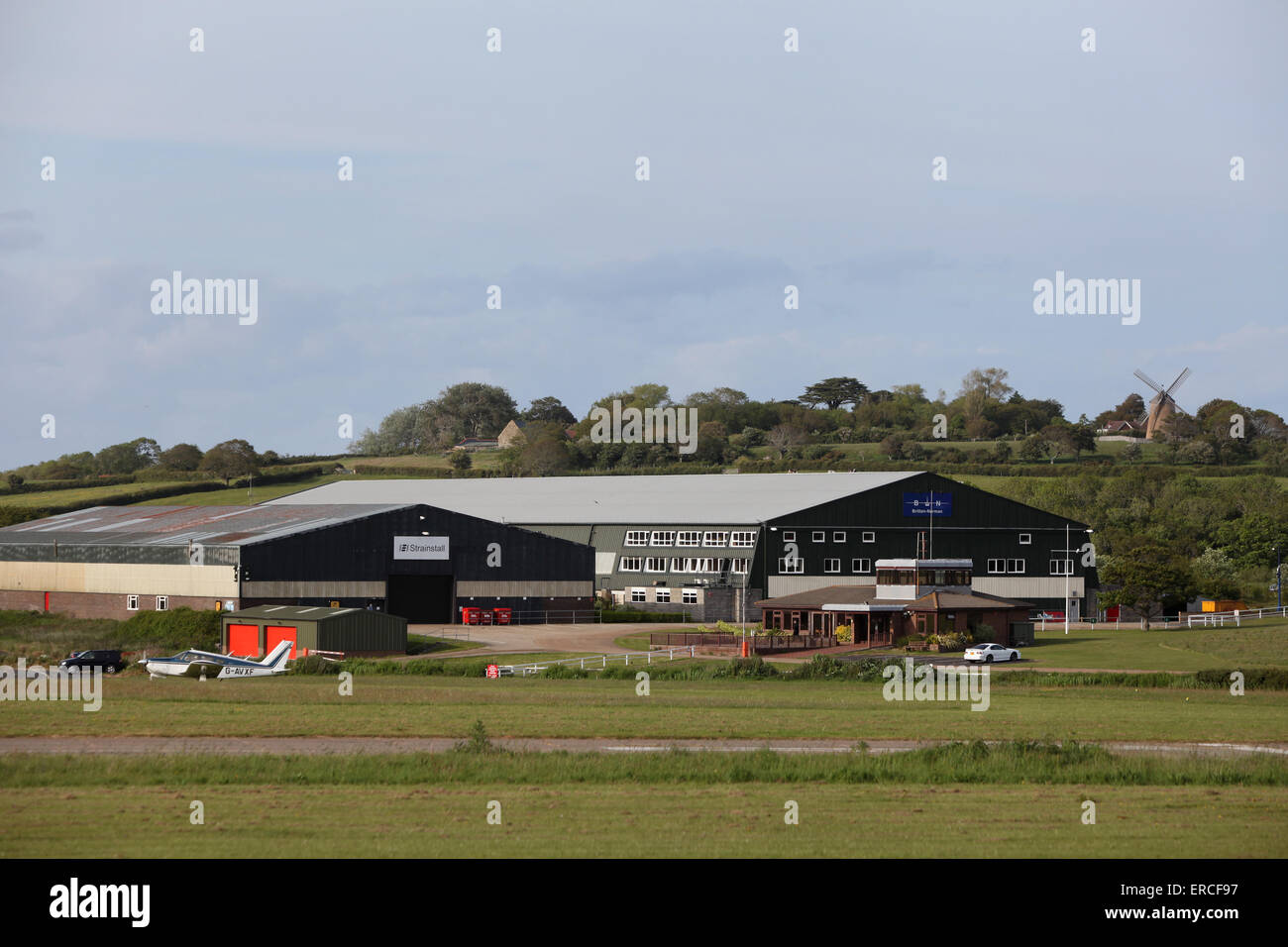 Bembridge Airport on the Isle of Wight Stock Photo